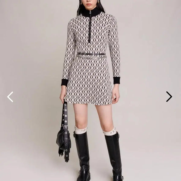 [BUNJANG] Maje Patterned Knit Dress / 마쥬 원피스 36