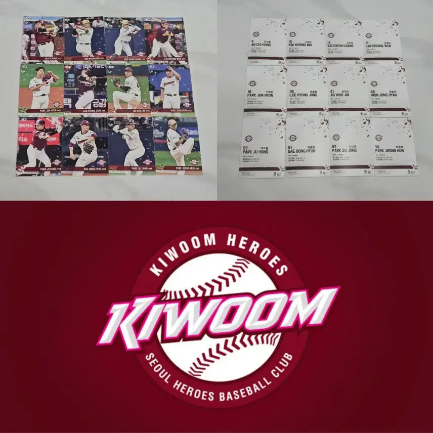 [BUNJANG] KBO Baseball Cards Plus Kiwoom Heroes Normal Complete Set (Includes Ahn Woo-jin, Seo Geon-chang, Bae Dong-hyun, Park Joon-hyun, Kim Woong-bin, etc.) / [풀세트] KBO카드 플러스 키움 베이스 노멀 전체 (안우진 서건청 배동현 박준현 김웅빈 등)