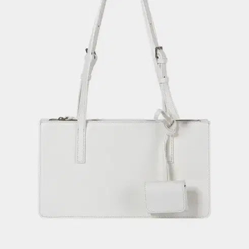 [BUNJANG] Kissing Made Accordion Shoulder Bag White / 키시닝 제작 아코디언 가방 화이트 1회착용