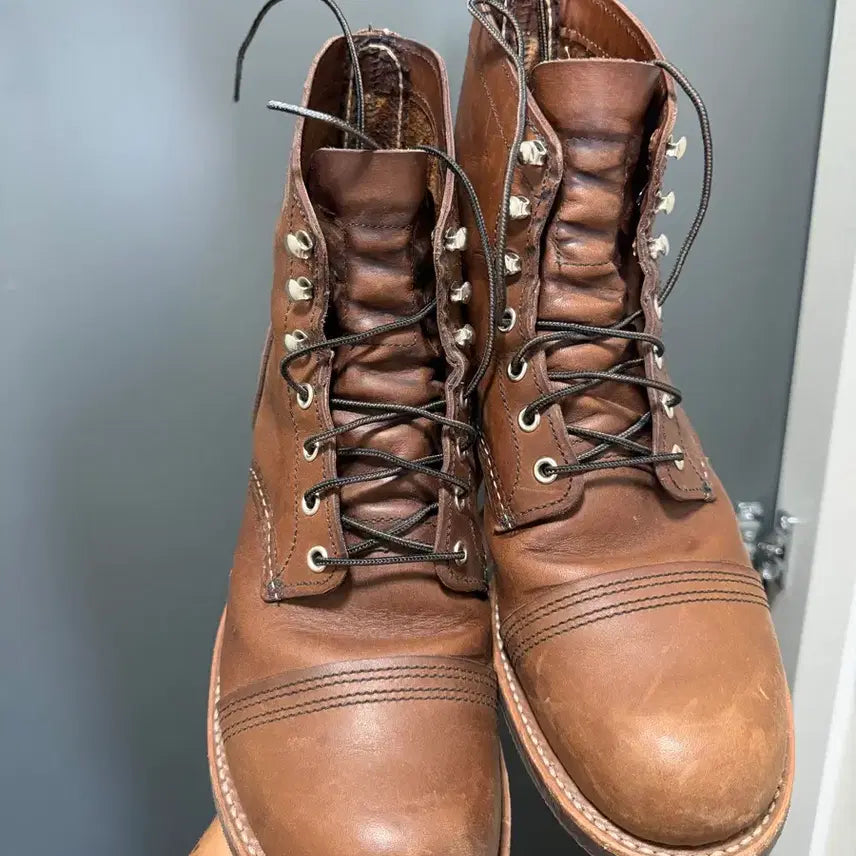 [BUNJANG] Red Wing Iron Ranger 8111 Brown Leather Boots / 레드윙 아이언레인저 8111 브라운 가죽 워커