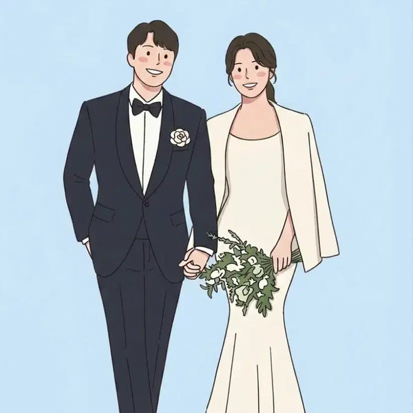 [BUNJANG] Custom Wedding, Family, Couple Illustration Commission / 웨딩.가족.커플 일러스트 커미션
