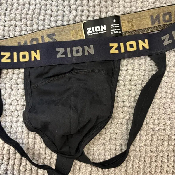 [BUNJANG] ZION Men's Black Jax Strap Briefs / ZION 남성 블랙 작스트랩팬티