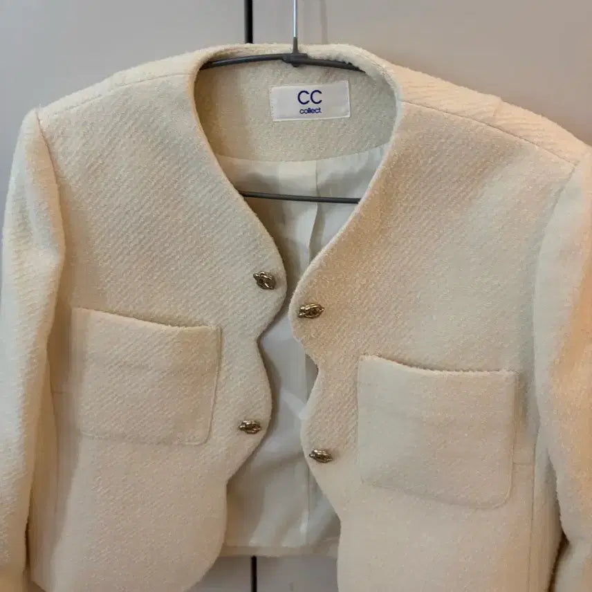 [BUNJANG] CC Collect Tweed Jacket Ivory / CC Collect 트위드 자켓 아이보리