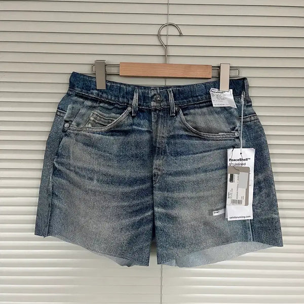 [BUNJANG] Satispice Pisshell 5-Inch Shorts Digital Denim Pants L / [L] 새티스파이 피스쉘 5인치 쇼츠 디지털 데님 팬츠
