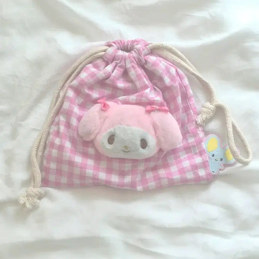 [BUNJANG] My Melody Mini Drawstring Pouch / 마이멜로디 마멜 미니 끈 파우치