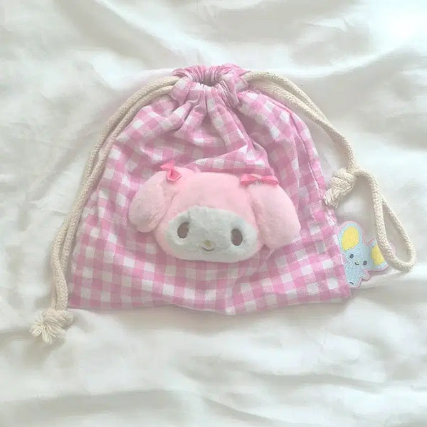 [BUNJANG] My Melody Mini Drawstring Pouch / 마이멜로디 마멜 미니 끈 파우치