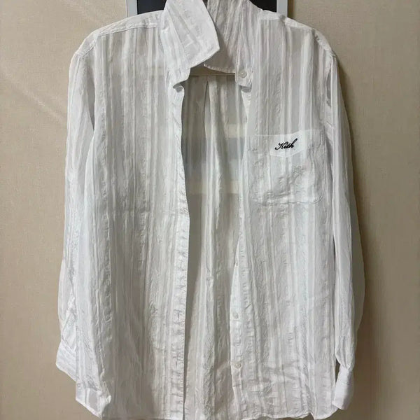 [BUNJANG] Kith Women's White Stripe Shirt XS / KITH 키스 여성 화이트 스트라이프 셔츠 XS