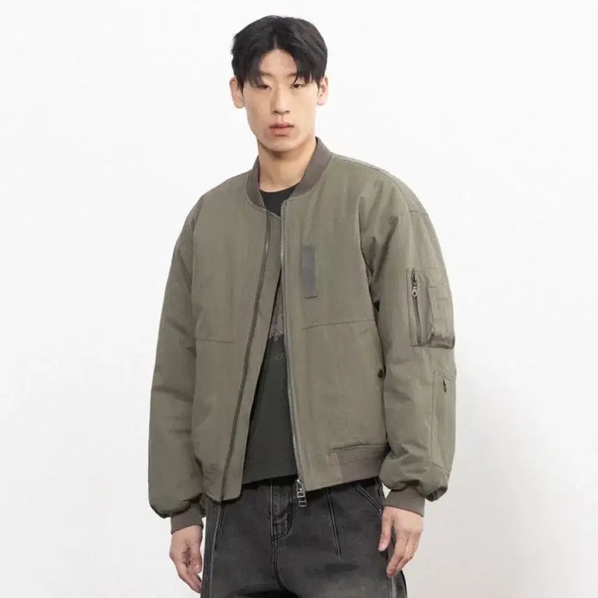 [BUNJANG] BEGIN202 Washed MA-1 Sage Blouson / [1] 비긴202 리노 워시드 마원 MA-1 세이지