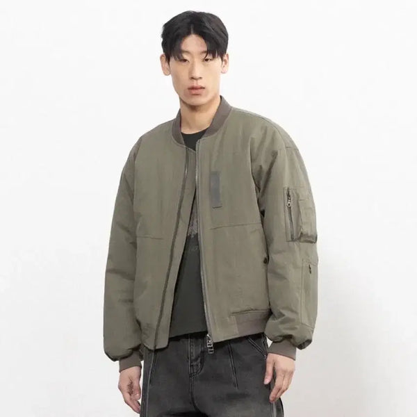 [BUNJANG] BEGIN202 Washed MA-1 Sage Blouson / [1] 비긴202 리노 워시드 마원 MA-1 세이지
