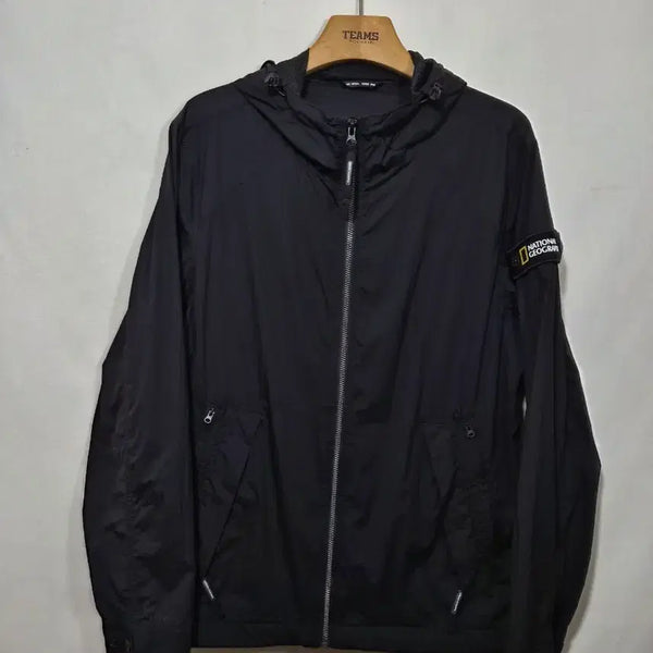 [BUNJANG] National Geographic Black Windbreaker Jacket XL / 내셔널지오그래픽 블랙 바람막이 자켓 XL정품 거의새거