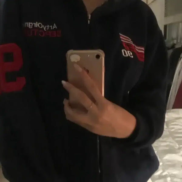 [BUNJANG] Navy Hooded Zip-Up / 후드집업