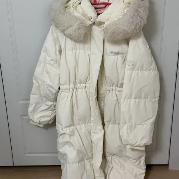 [BUNJANG] Discovery Kelly Goose Down Long Padding Jacket (Ivory, Size 90) / 디스커버리 켈리 구스다운 롱패딩 (90, 아이보리)
