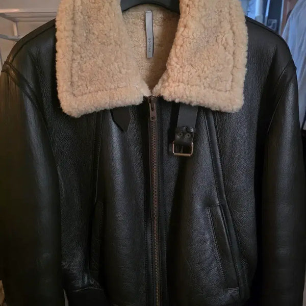 [BUNJANG] NoiR Lambs Genuine Leather Blouson 52 / 노이어 램스 슈렁큰 레더 블루종 52