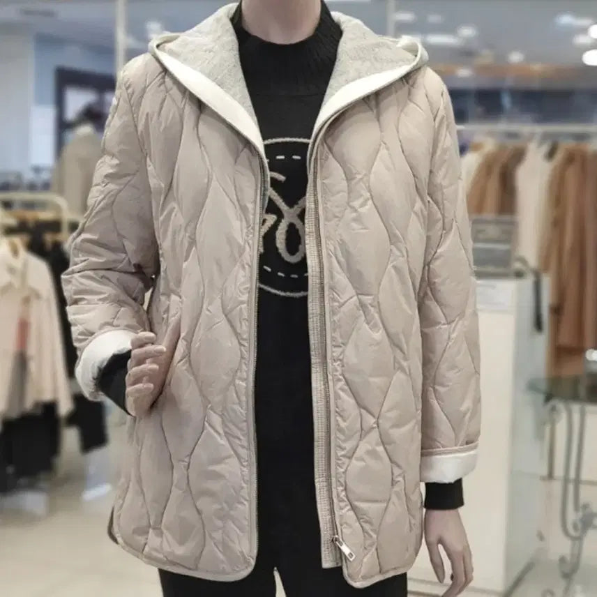 [BUNJANG] Renoma Quilting Hood Down Jacket / 더 레노마 퀼팅 후드 다운 자켓
