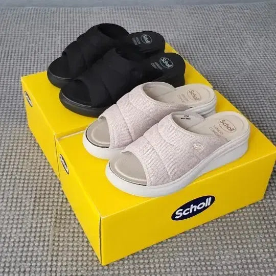 [BUNJANG] Shoulder Slipper Beige/Black / 새상품)숄 슬리퍼 (230~235)