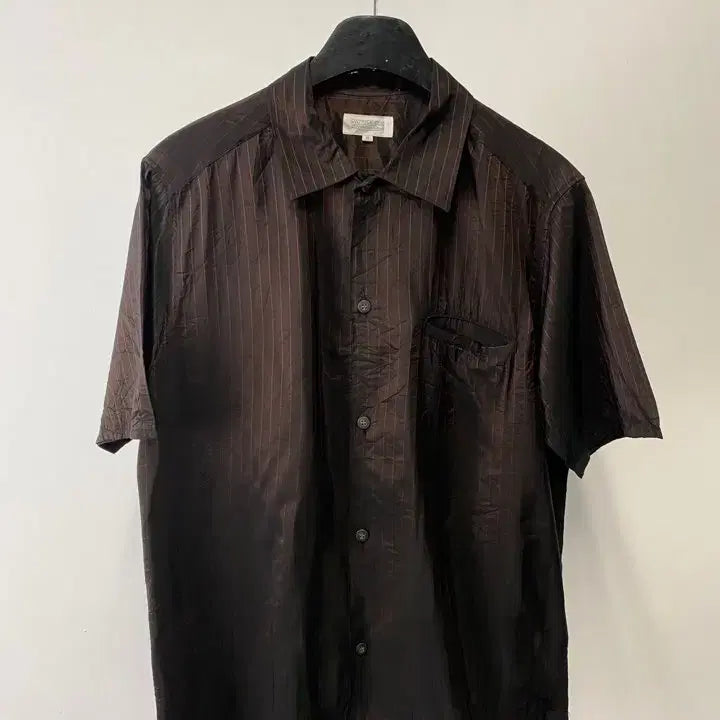[BUNJANG] Vintage Patrick Cox Metallic Stripe Shirt / 빈티지 PATRICK COX 메탈릭 스트라이프 셔츠