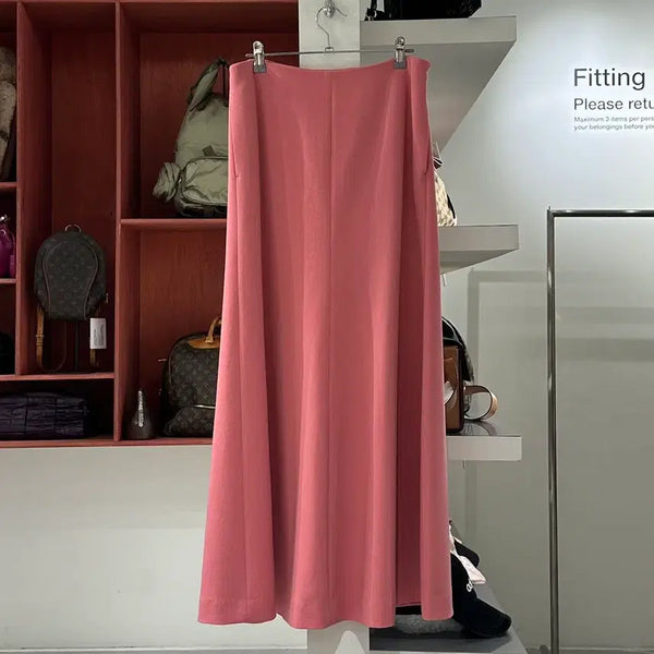 [BUNJANG] Ourlee Pink Simple Design Long Skirt / 오라리 핑크 심플디자인 롱스커트