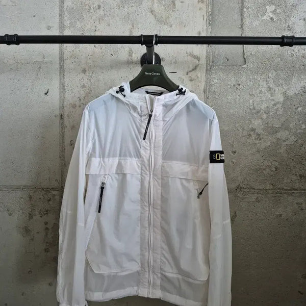 [BUNJANG] National Geographic Men's Windbreaker White / 내셔널지오그래픽  남성 바람막이