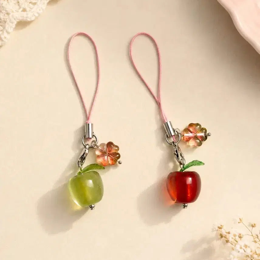 [BUNJANG] Apple Charm Keychain / 사과키링
