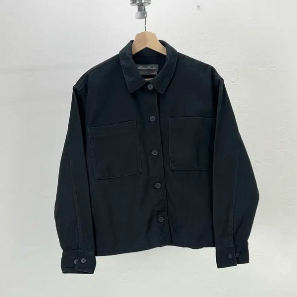 [BUNJANG] Eddie Bauer Black 2P Cotton Jacket / 에디 바우어 블랙 2p 코튼 자켓