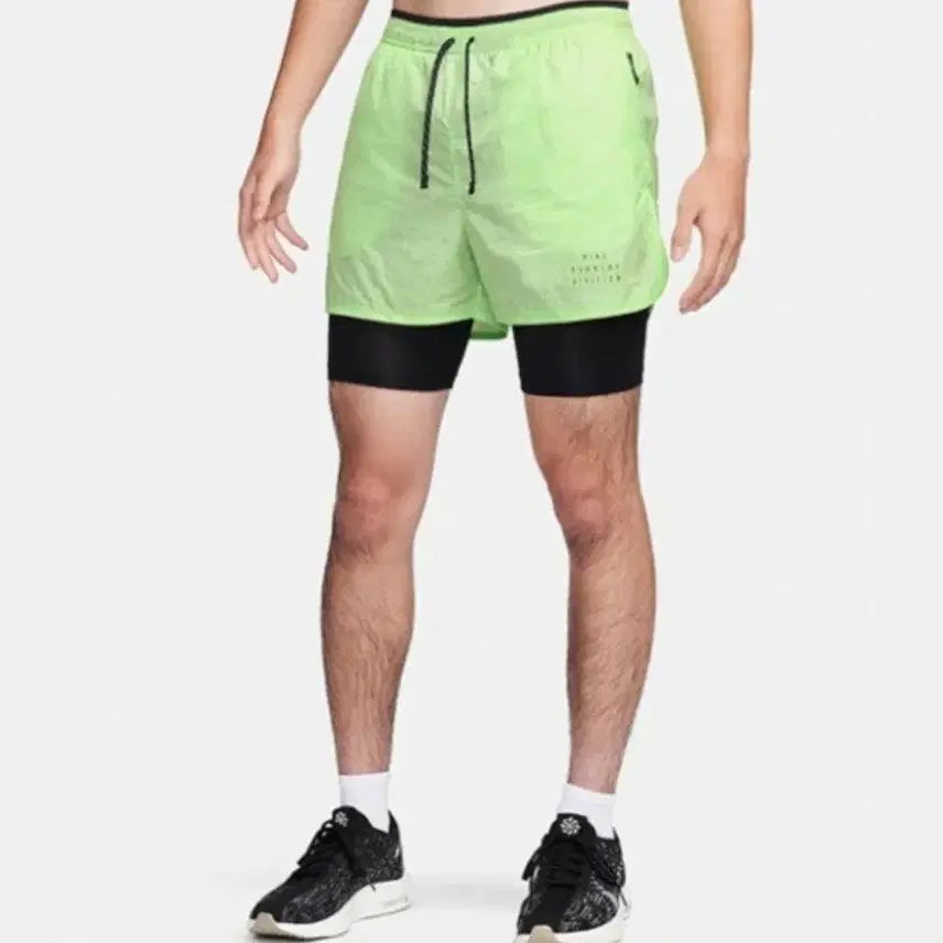 [BUNJANG] Nike 2-in-1 Running Shorts Lime / 나이키 2 in 1 런닝 쇼츠 라임