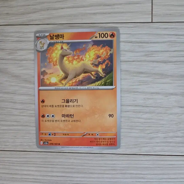 [BUNJANG] Swiftly Horse Pokémon Card / 날쌩마 포켓몬 카드