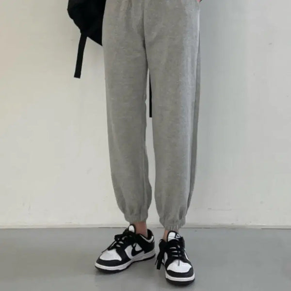 [BUNJANG] Jogger Pants with Elastic Waistband / 허리 밴딩 바지 조거 팬츠 츄리닝 S