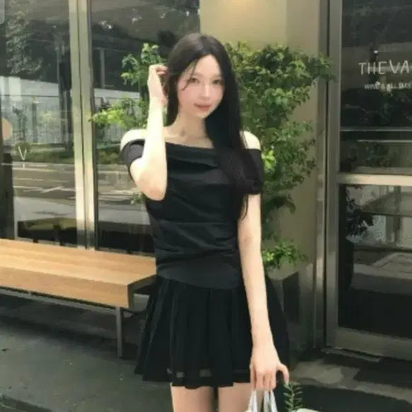 [BUNJANG] Reyeh Check Off-Shoulder Top / Reyeh Check off shoulder 오프숄더