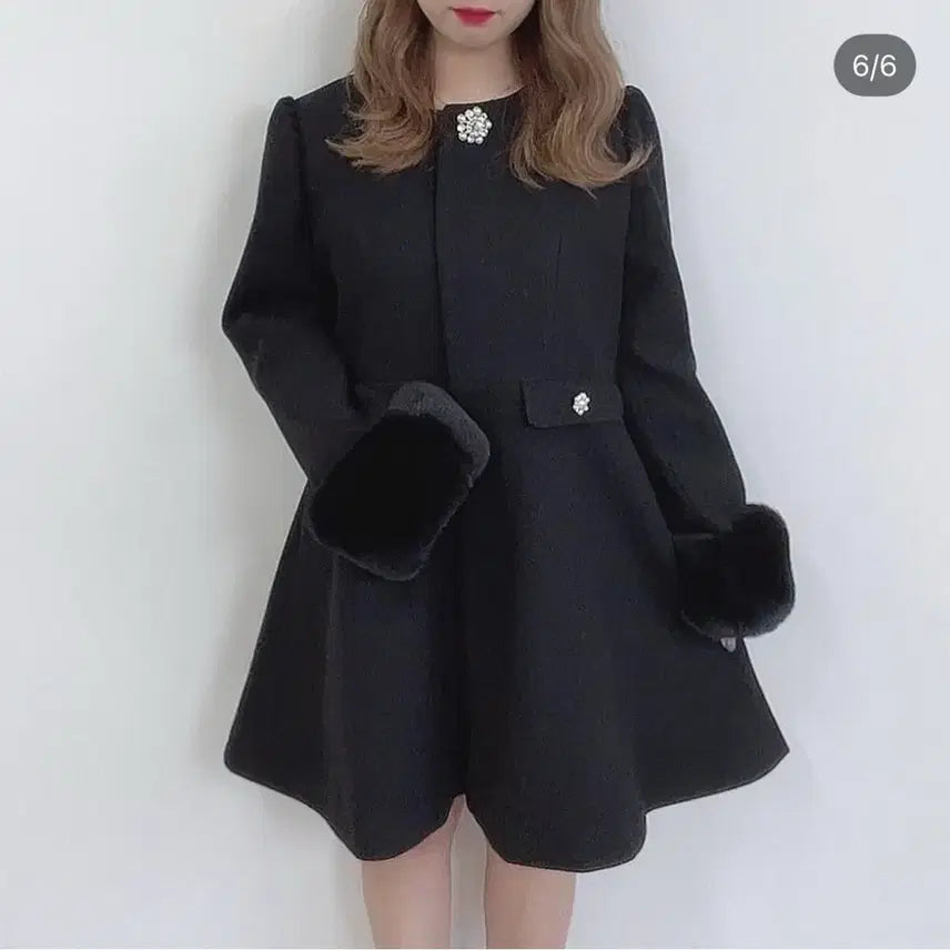 [BUNJANG] Evelyn Black Coat S (Used) / 에블린 코트 블랙 s evelyn 지뢰계 스나계 일브 grl
