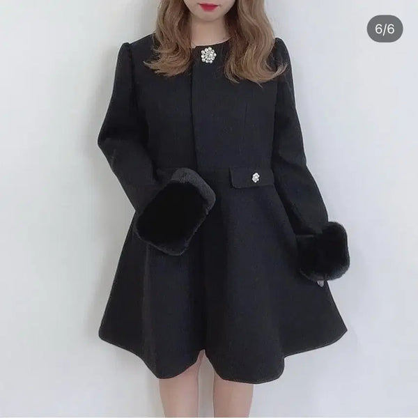 [BUNJANG] Evelyn Black Coat S (Used) / 에블린 코트 블랙 s evelyn 지뢰계 스나계 일브 grl