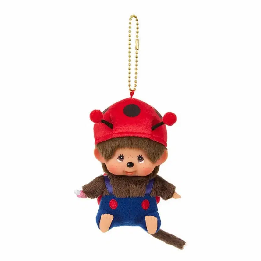 [BUNJANG] Monchhichi Ladybug Plush Keychain / 몬치치 무당벌레 인형 키링