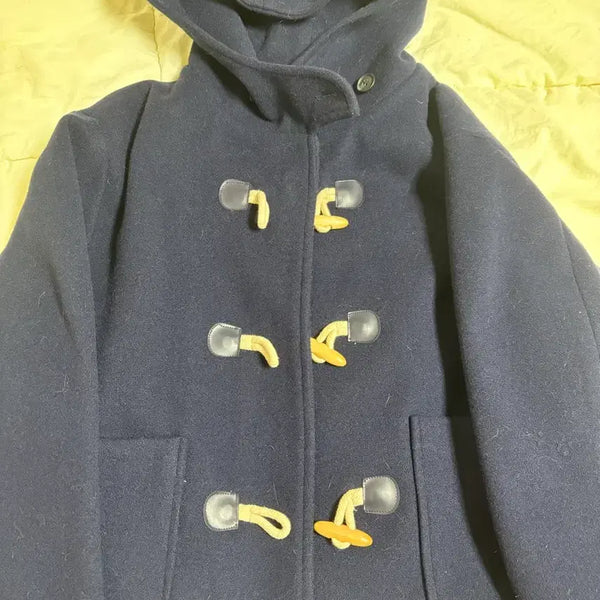 [BUNJANG] Navy Toggle Duffle Coat with Hood / 떡볶이 코트 팔아요