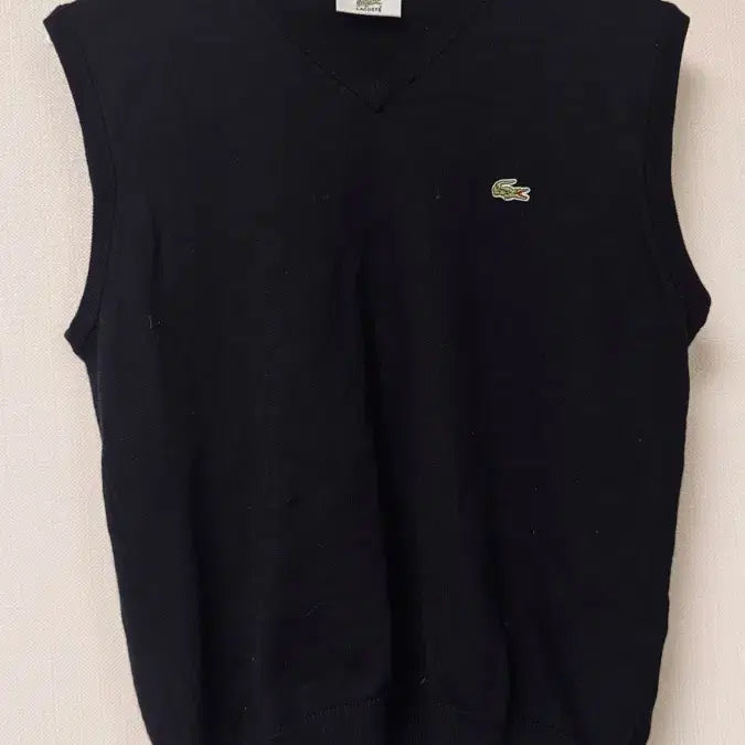 [BUNJANG] Lacoste V-Neck Sleeveless Knit Navy / 라코스테 브이넥 민소매 니트 네이비