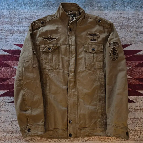 [BUNJANG] JEEP Military Multi-Patch Field Jacket XL (105) / JEEP 지프 밀리터리 멀티 패치 야상 필드 자켓 XL(105)