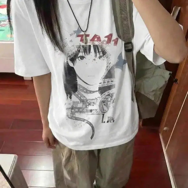 [BUNJANG] Vintage Animation Print T-Shirt / 빈티지 애니메이션 프린팅 티셔츠
