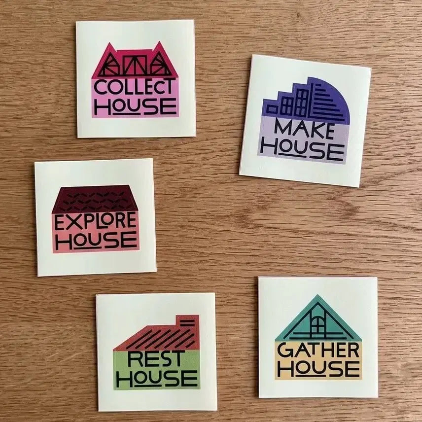 [BUNJANG] House Archive Home Digging Fair Sticker Set (5 Types) / 하우스 아카이브 홈디깅페어 스티커 5종 세트