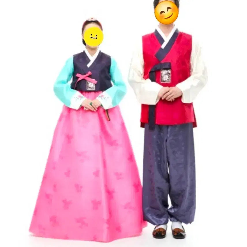 [BUNJANG] Banga Traditional Korean Couple Hanbok Set / 청담 반가의 커플 여자 남자 한복 세트