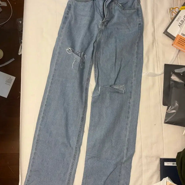 [BUNJANG] Ably Light Wash Ripped Denim Jeans / 에이블기 찢청! 연청 데님
