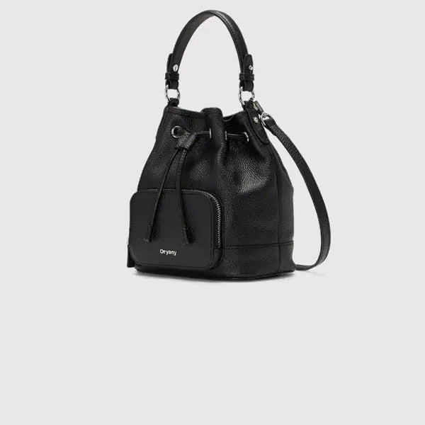 [BUNJANG] Oryany Leather Drawstring Bag Black / 오야니가죽 복조리백 블랙