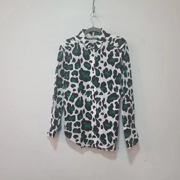[BUNJANG] Pushbutton Animal Pattern Shirt / 푸시버튼 애니멀 패턴 셔츠