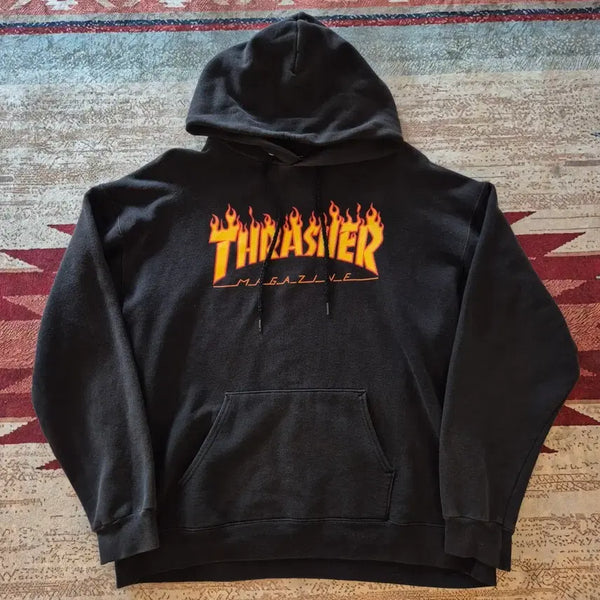 [BUNJANG] Thresh Flame Logo Hoodie / 트레셔 불꽃 플레임 후드티 M(95)