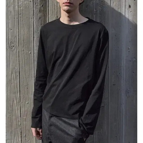 [BUNJANG] Mudule Semi Longsleeve Charcoal / [2]mudule semi longsleeve
