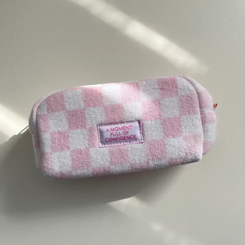 [BUNJANG] Checkered Pouch (Unused) / 체크 파우치(미사용)