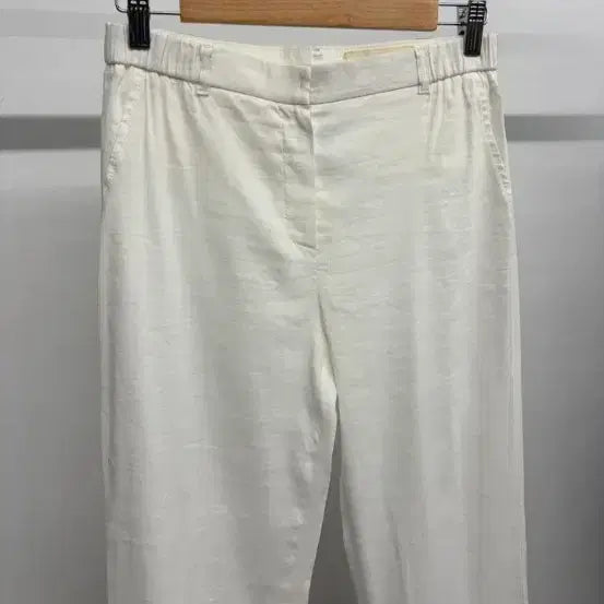 [BUNJANG] BCBG White Linen Wide Slacks Pants Size 55 / 화이트 와이드 슬랙스비씨비지 55
