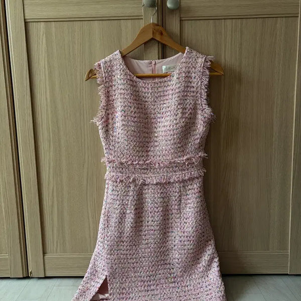[BUNJANG] Tweed Dress Pink / 트위드 원피스 핑크