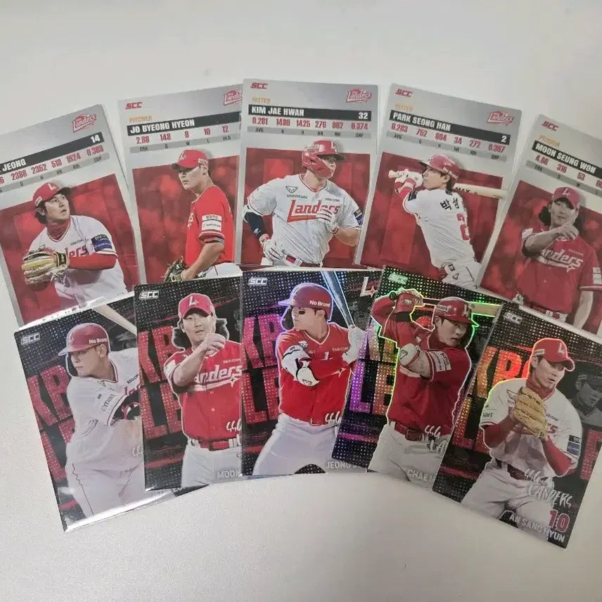 [BUNJANG] SSG Landers KBO Plus Bundle Set - Cho Byung-hyun, Jeong Jun-jae, and more (Holo/Record) / [일괄]  KBO플러스 카드 SSG랜더스 홀로/레코드 조병현 정준재 등