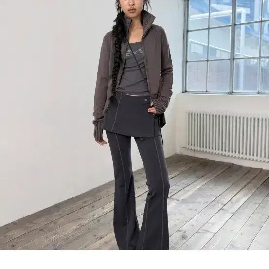 [BUNJANG] Fortena Layered Pants Skirt Set / 포르테나 레이어드 팬츠스커트 세트