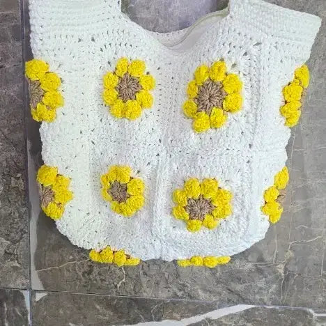 [BUNJANG] Sunflower Pattern Shoulder Bag / 해바라기 무늬 숄더백
