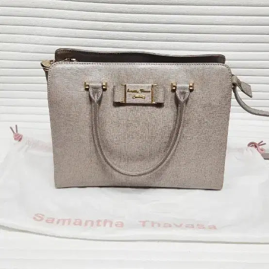 [BUNJANG] Samantha Thavasa Square Tote Bag Shoulder Bag Beige / 사만사 타바사 사각토트백 숄더백 베이지