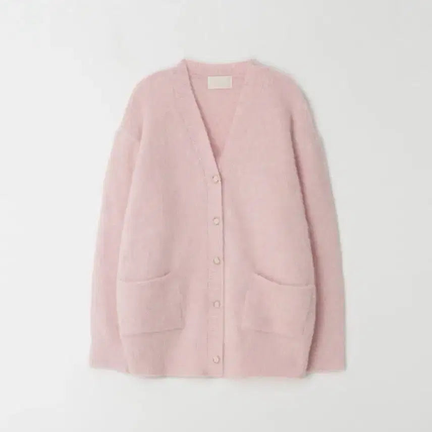 [BUNJANG] Riz Teddy Alpaca Cardigan Pink / 리즈 테디알파카 가디건 핑크